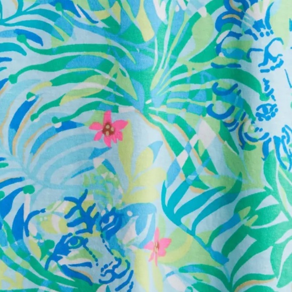 Lilly Pulitzer Etta Frond Print Cotton T-Shirt Dress - Picture 6 of 10